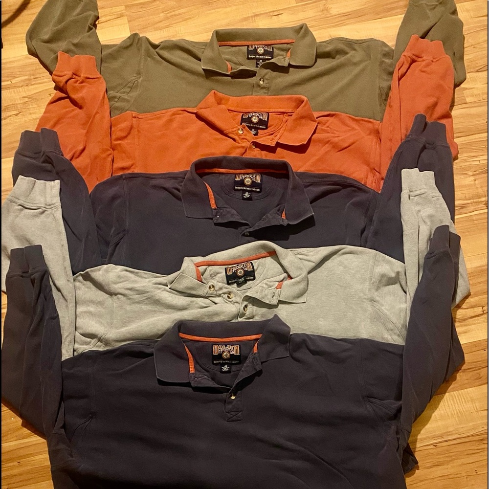5 size 3x Duluth Trading Company long sleeve shirts